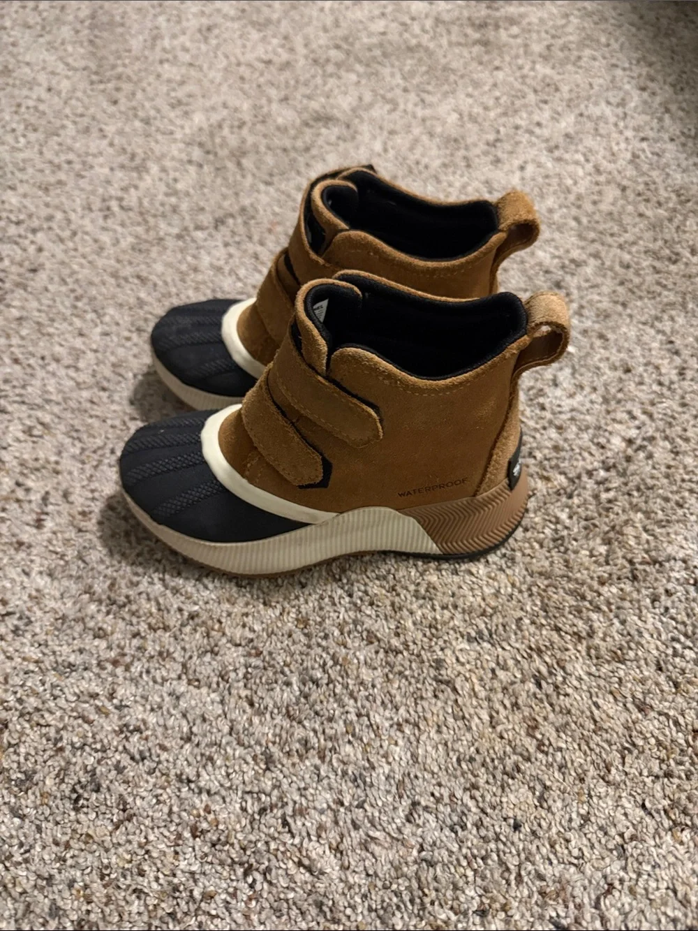 Sorel Kids Black and Brown Duck Boots
